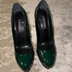 Casadei Dark Green Patent Leather Heels